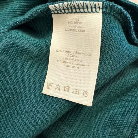 Boden Bronte Ottoman Dress Emerald Green Ribbed 3/4 Sleeves Size 4P - Picture 5 of 6